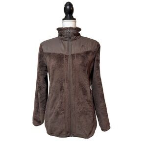 Nike ACG Fleece Jacket Brown Full Zip Puffer Accent Women's‎ Size M